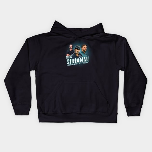 Nick Sirianni Knows Kids Hoodie by Schuylkill Punch